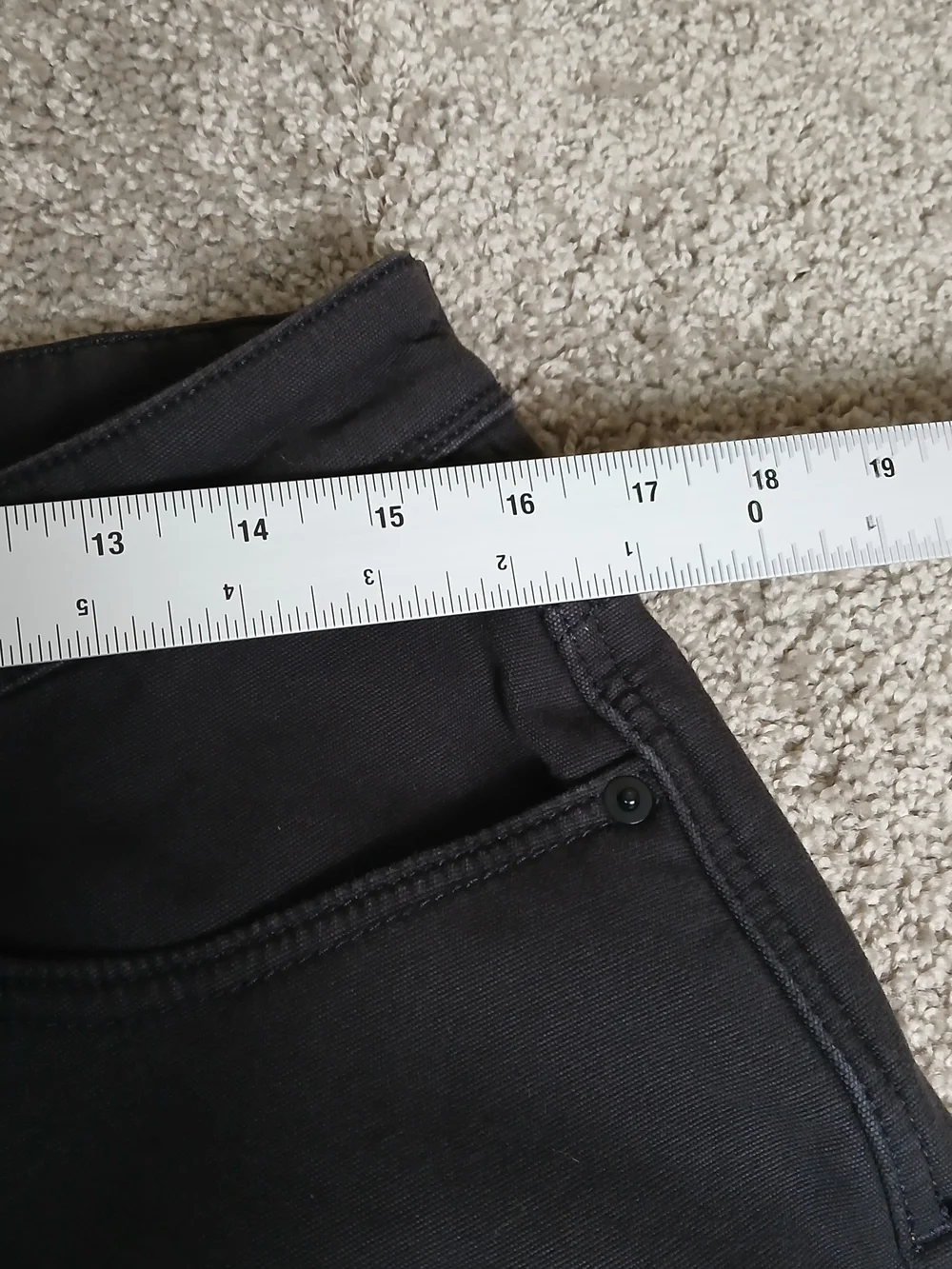 Caterpillar Men's Black Work Pants Fleece Lined Canvas Black Insulated - 32x32